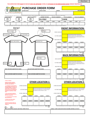 Bpurchase Order Formb Ft Lauderdale Custom T Shirts Screen Bb Floridatshirts