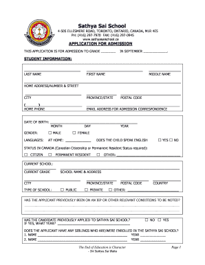 Admission Form Fill Up