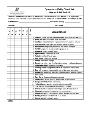Lpg Inspection Checklist  Form