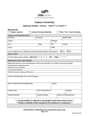 Application Deadline 430 P  Form