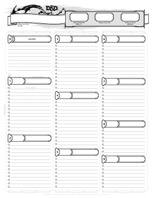 Spell Sheet  Form