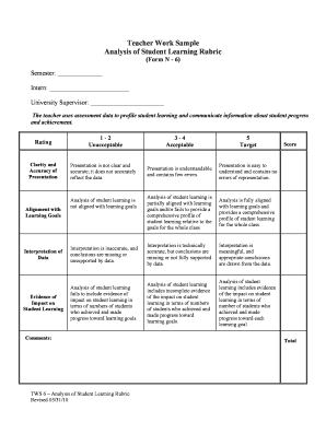 Analyzing Student Work Template  Form
