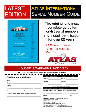 Atlas Serial Number Guide  Form