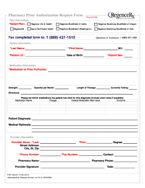 TRG RegenceRx Prior Authorization Form PA 6