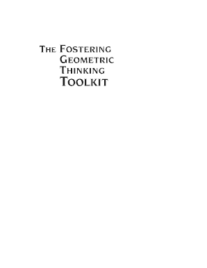 The FOSTERING GEOMETRIC THINKING TOOLKIT  Form