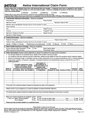 aetna reimbursement signnow