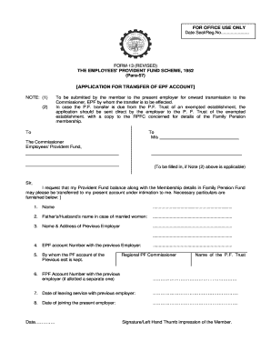  Form 13 Employees Provident Fund Organisation, Regional Office 2022-2024
