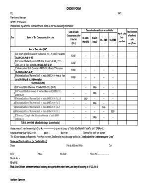 New Coin Booking  Form