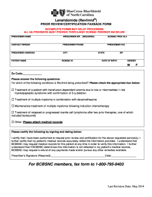 Get and Sign Bcbsnc Authorization Form 2014-2022