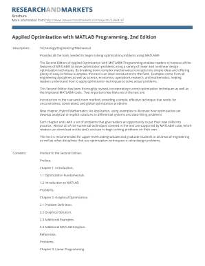 Applied Optimization with Matlab Programming PDF  Form