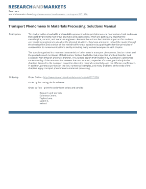 Transport Phenomena in Materials Processing Solutions Manual PDF  Form