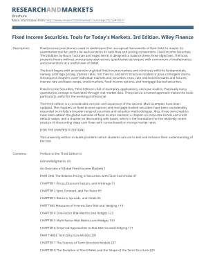 Fixed Income Securities Tuckman PDF  Form