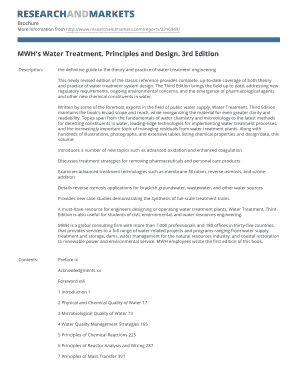 Water Treatment Principles and Design PDF Download  Form