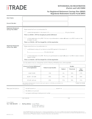 Scotiabank Rrsp Withdrawal Form