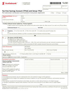  Scotiabank Pre Authorized Debit Form 2012-2024