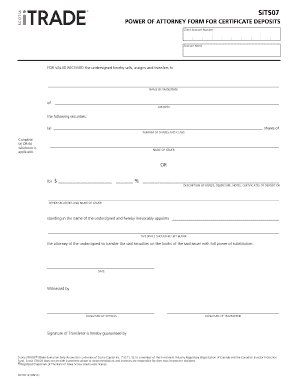 Scotiabank Power of Attorney Form