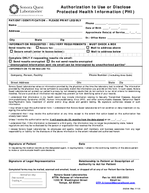  Sonora Quest Lab Requisition Form PDF 2013-2024