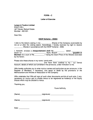 Esop Larsentoubro  Form