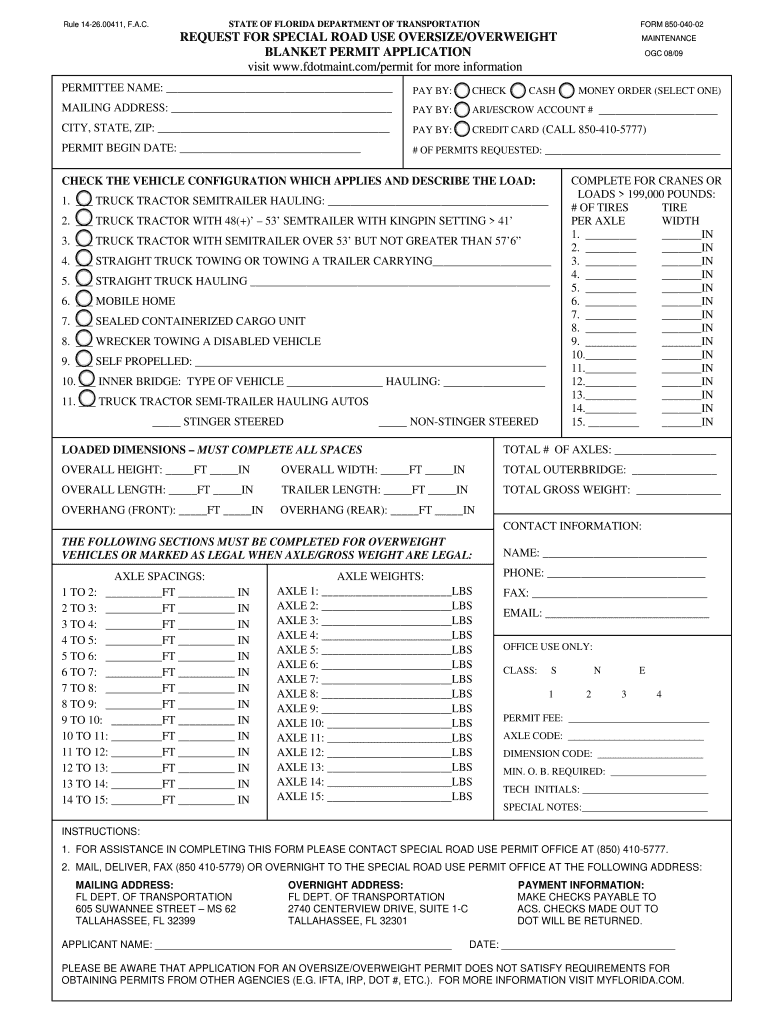 Form Acs Florida Permits Blanket Application