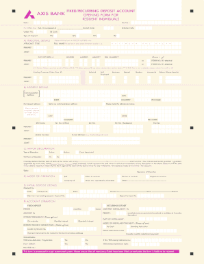 Fixed Deposit Form