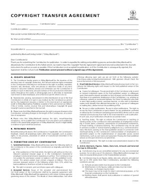 Copyright Transfer Agreement Word Format