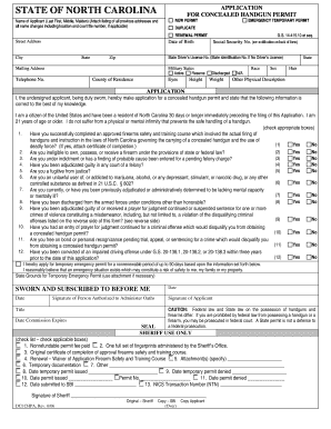 Guilford County Concealed Carry Renewal  Form