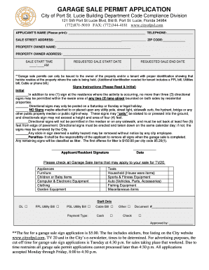 Florida Port St Lucie  Form