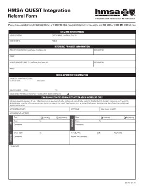 Hmsa Quest Referral Form