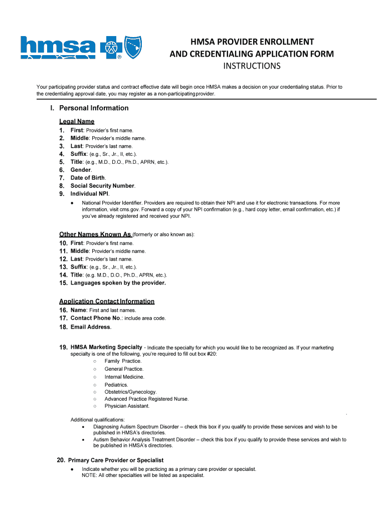 Hmsa Application  Form