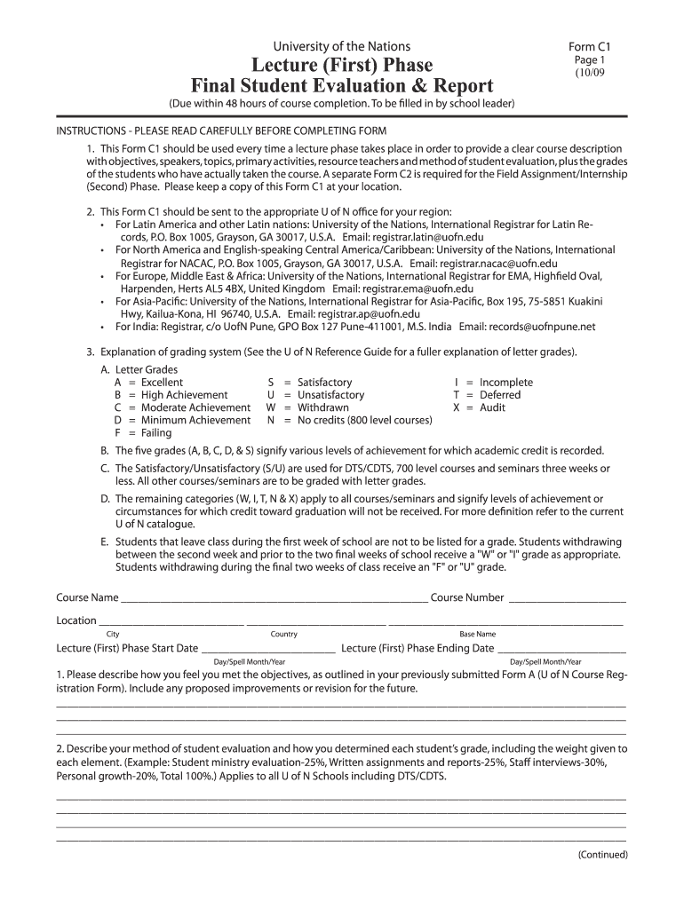  Uofn Course Registration Form 2010-2024