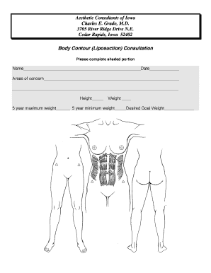 Body Contour Liposuction Consultation Form