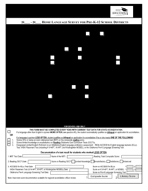  Home Language Survey 2013-2024