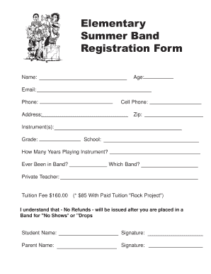 Band Registration Form