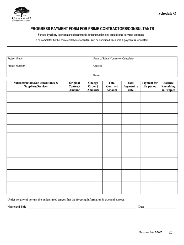 Progress Payment Form