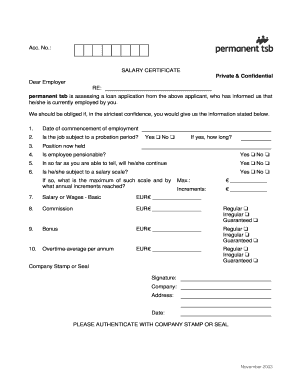 Make Salary Certificate Online  Form