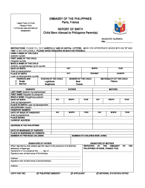 Birth Report Form