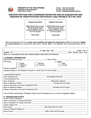 Dual Citizenship Application Form Philippines