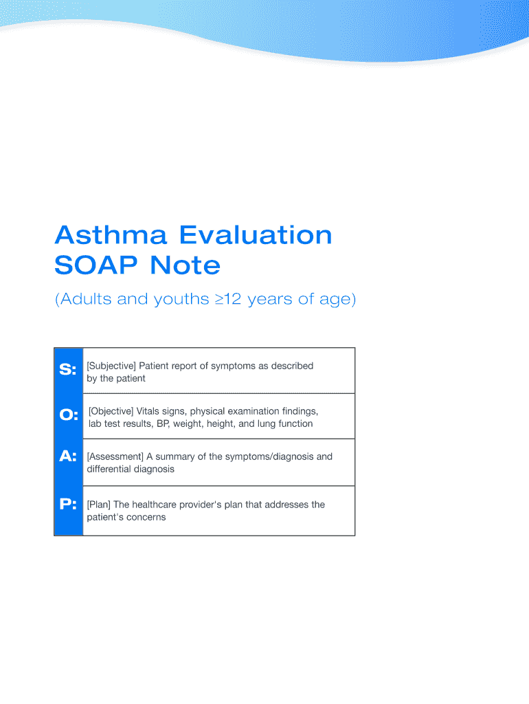 Soap Note on Asthma  Form
