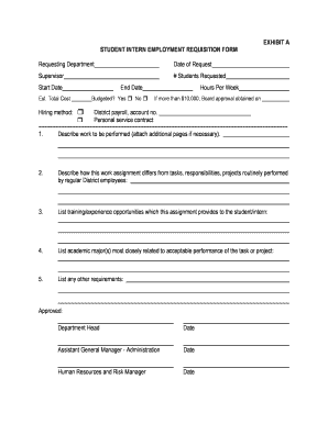 Job Requisition Form Template Word