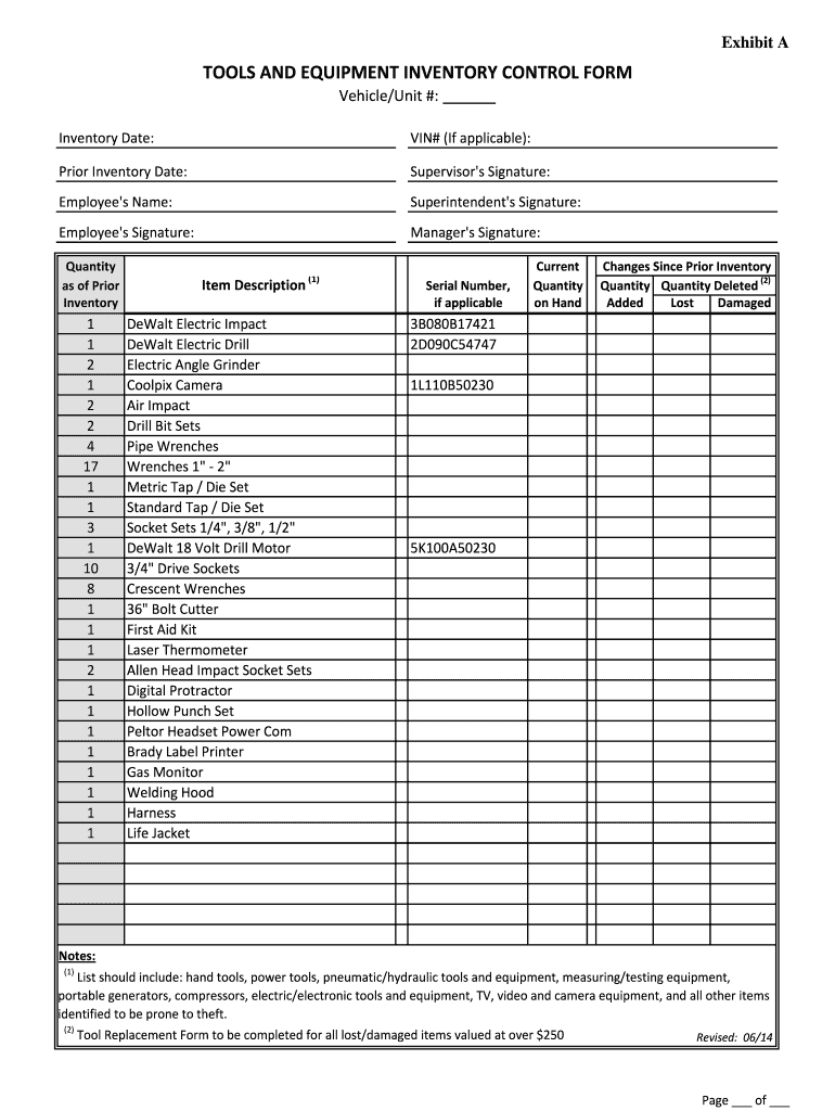 Equipment Inventory Form Fill Out And Sign Printable Pdf Template Signnow