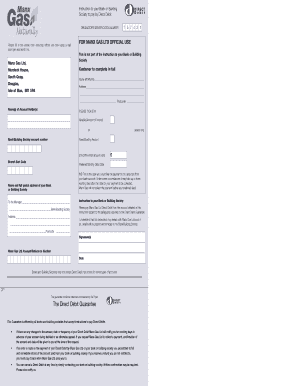 Manx Gas Direct Debit Form