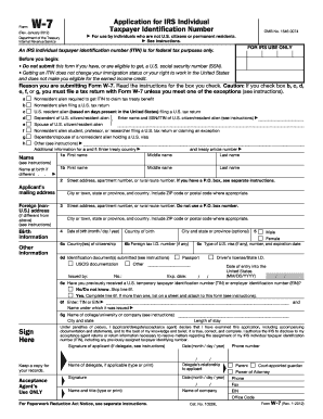 Taxpayer Identification Number  Form