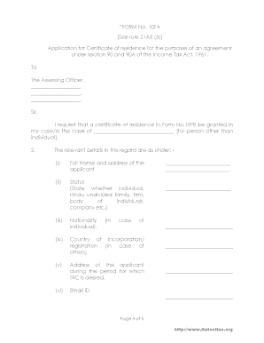 Form 10fa Word Format