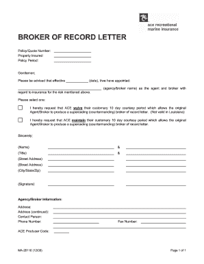 Countermanding Bor Letter Sample  Form