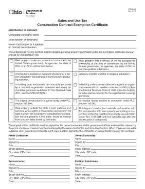 STEC CC Rev 1110 Tax Ohio Gov Sales and Use Tax  Form