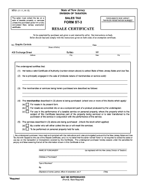 SALES TAX FORM ST 3