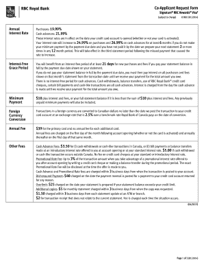 Rbc Co Applicant Fill Out And Sign Printable Pdf Template Signnow
