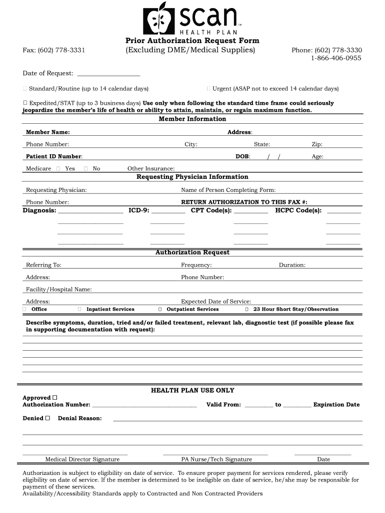 Scan Authorization Form