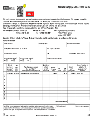 Worker Supply and Services Claim  Form