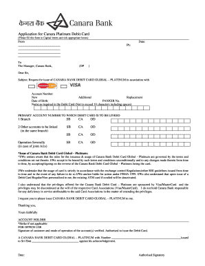 Canara Bank Atm Card Apply Form Online